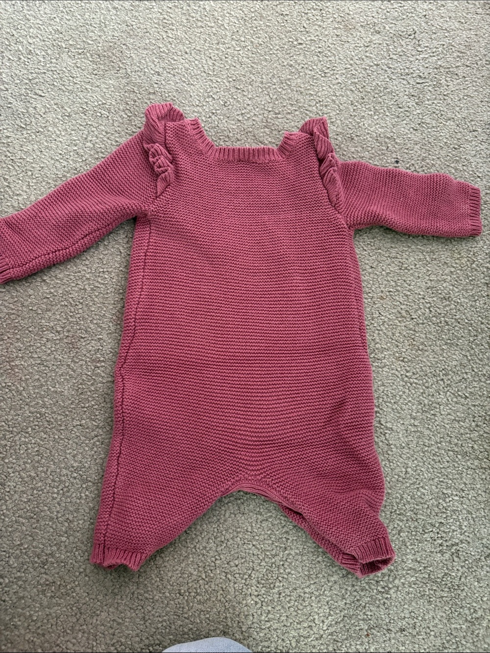 Carter's Knit Ruffle One-Piece - Rose - Picture 3 of 3